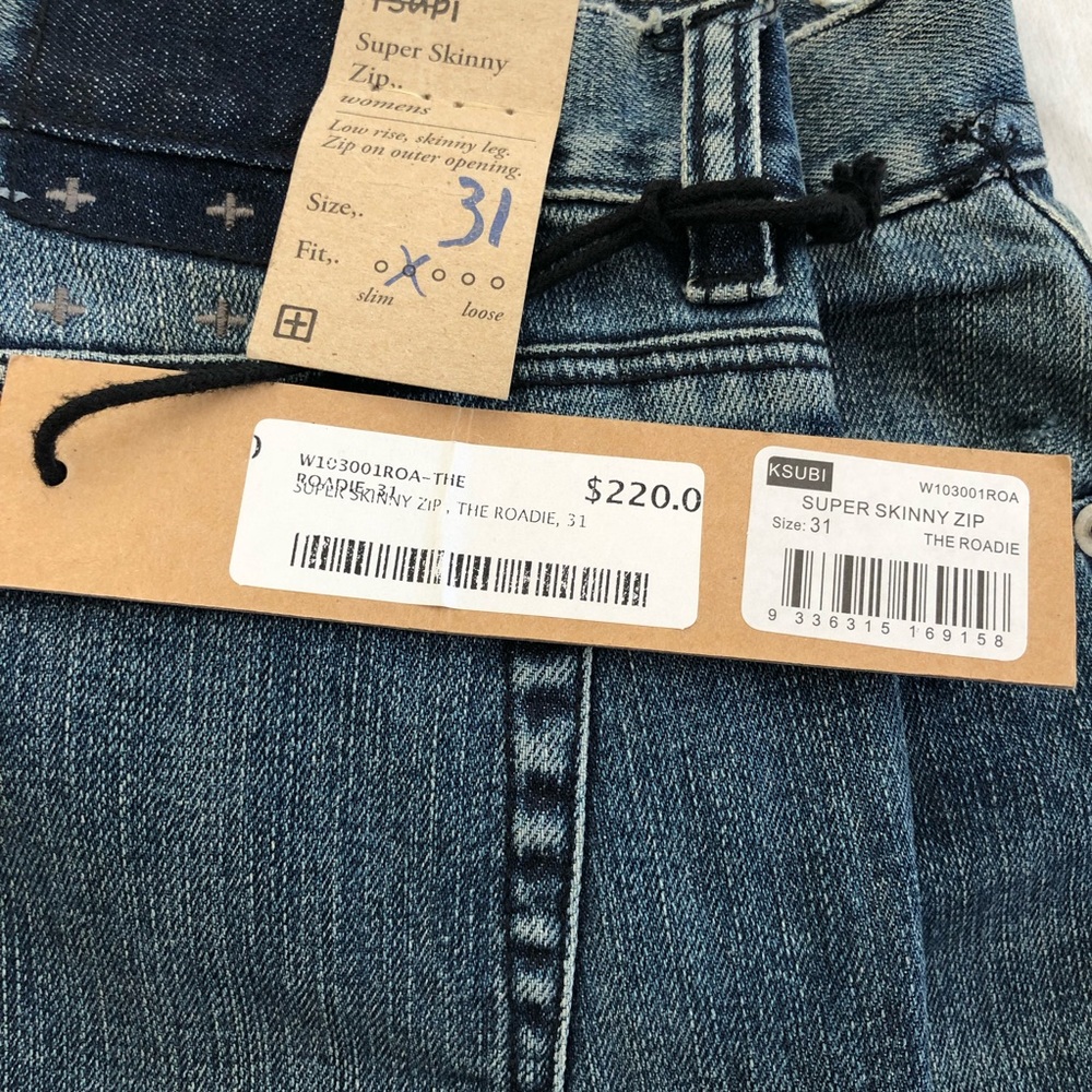 Ksubi The Roadie Super Skinny Zip